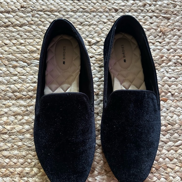 Birdies Shoes - Birdies Luxe Black Velvet Flats